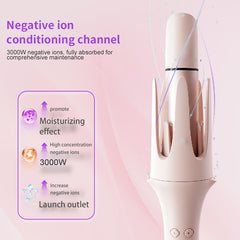 Automatic Curling Iron 32mm Auto Rotating Ceramic Hair Curler Anti-Scald Fast Heating Hair Curling Wand for Hair Waves Styling