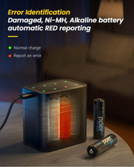 Rechargeable Lithium Batteries AA 8-Pack withCharger 1.5V 3000mWh Double A Batteries