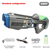 Summer Fully Automatic Electric Water Gun with Light Rechargeable Continuous Firing Party Game Kids Space Splashing Toy Boy Gift