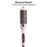 Blowout Boost lonic Thermal Brush 1 1/2Inch with LED Display,300'-420°F for DifferentHair Types, 120-240V Universal Voltage