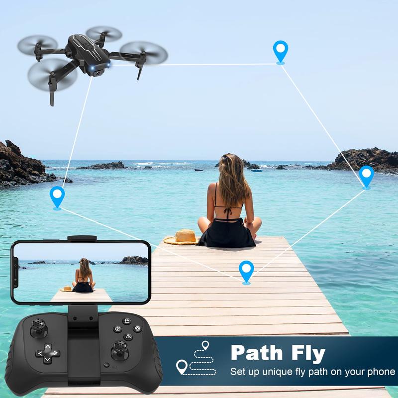 Mini Drone with Camera for Adults Kids- 1080PHD FPV Camera Drones with 90¡ã AdjustableLens