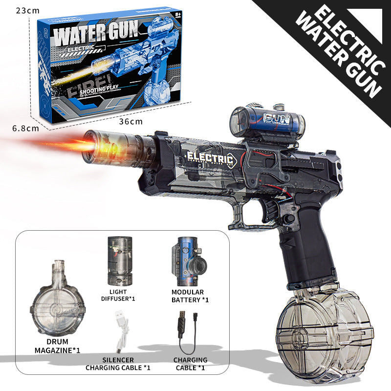 Ultimate Blaster Electric Water Guns with Realistic Gun Muzzle Flame High Capacity Squirt Guns Summer Outdoor Beach Game Gift