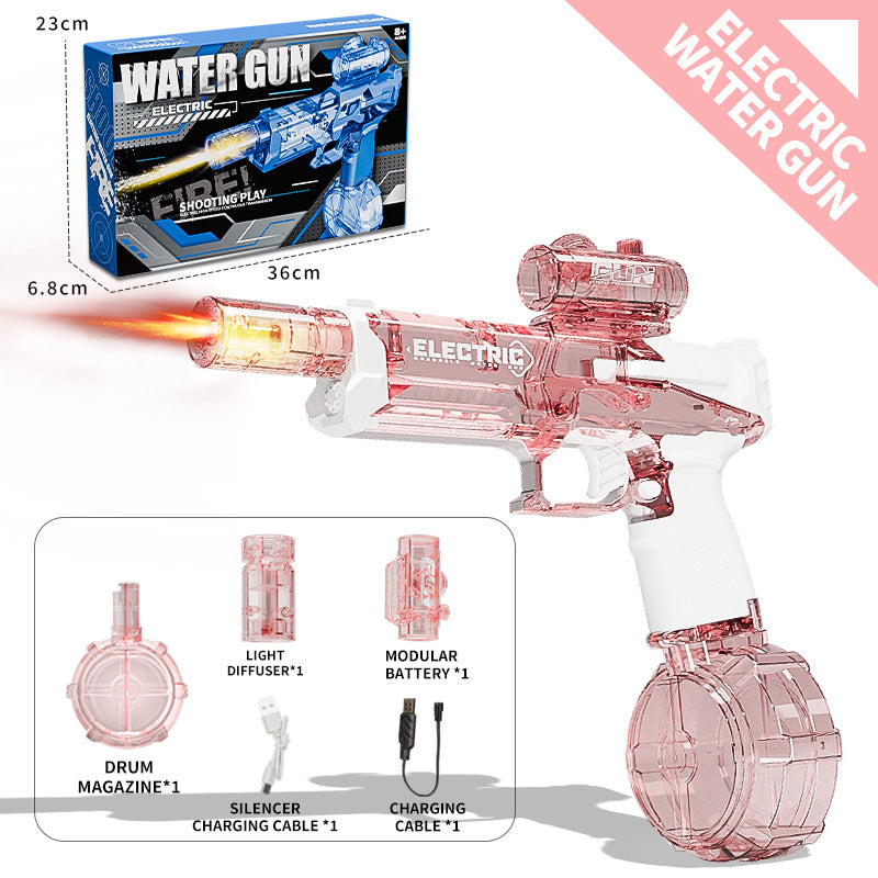 Ultimate Blaster Electric Water Guns with Realistic Gun Muzzle Flame High Capacity Squirt Guns Summer Outdoor Beach Game Gift
